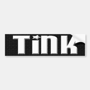 Tink bildekal - svart- & vitstjärnor