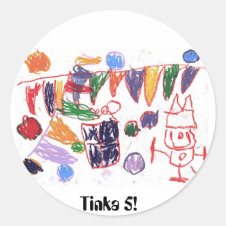 Tinka 5! runt klistermärke