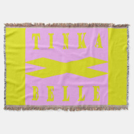 Tinka Belle-design söt färg rosa lemon Sherpa Filt