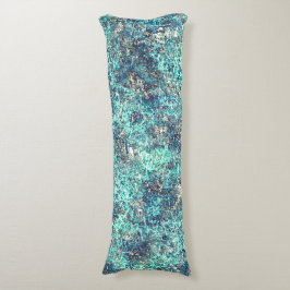 Tinkel av trådar eller svampar cyanblått och grått kroppskudde