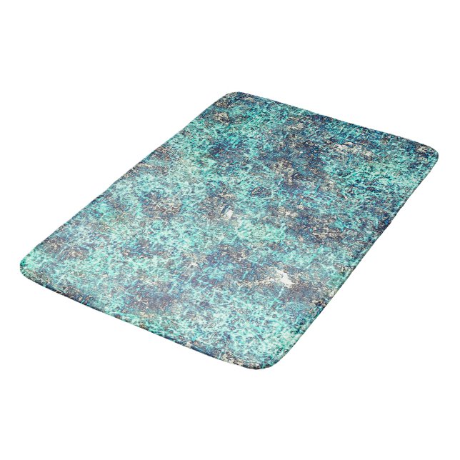 Tinkel eller svampblått och grått doo badrumsmatta (Vinklad)