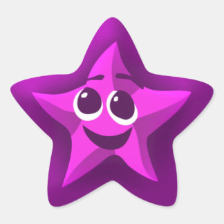 Tinkling Lila Star Stickers Stjärnformat Klistermärke