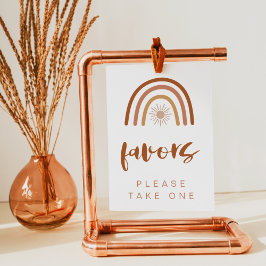TINLEY Boho Terracotta Rainbow Favors Bord-tecken Poster