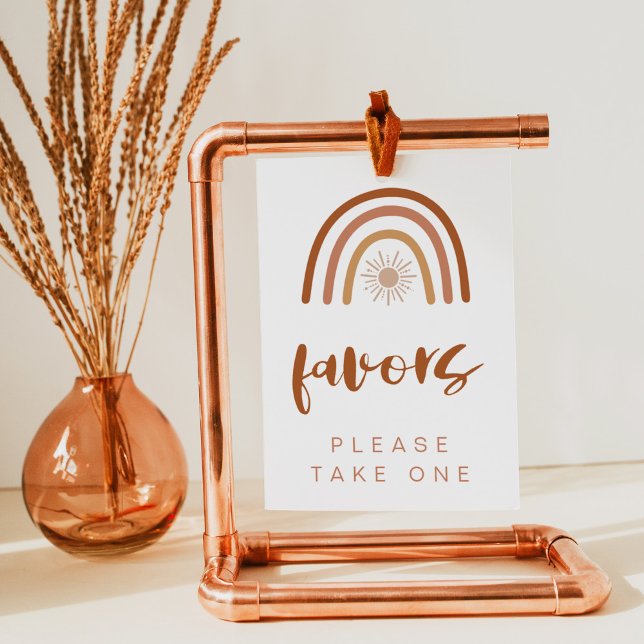 TINLEY Boho Terracotta Rainbow Favors Bord-tecken Poster (Skapare uppladdad)