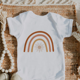 TINLEY Cute Bohemian Terracotta och Rust Rainbow T Shirt