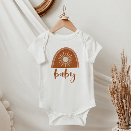 TINLEY Cute Bohemian Terracotta Rainbow Sunshine T Shirt