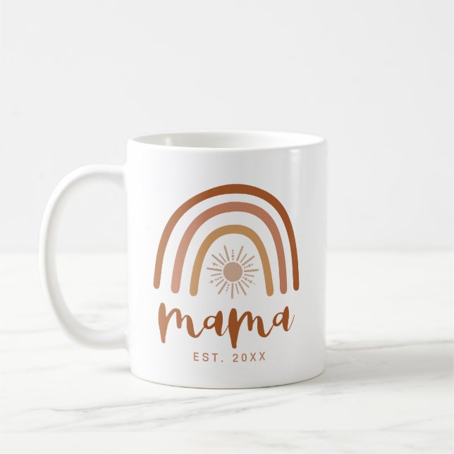 TINLEY Mamma Establishing Terracotta Rainbow Kaffemugg (Vänster)