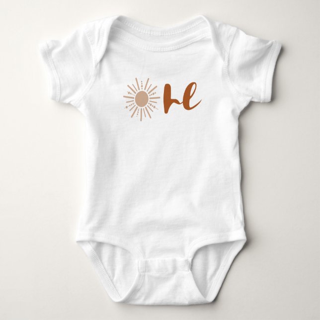 TINLEY Söt Boho Sol Ett Första Födelsedag T Shirt (Framsida)