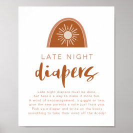 TINLEY Terracotta Rainbow Late Nattblöjor Poster