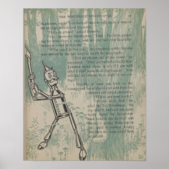 Tinman Vintage Story Bok Page Poster (Framsidan)