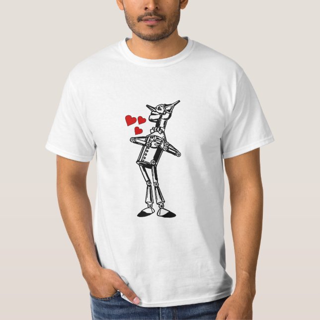Tinmanen har en hjärta - älska Wizardet of Oz Tee Shirt (Framsida)