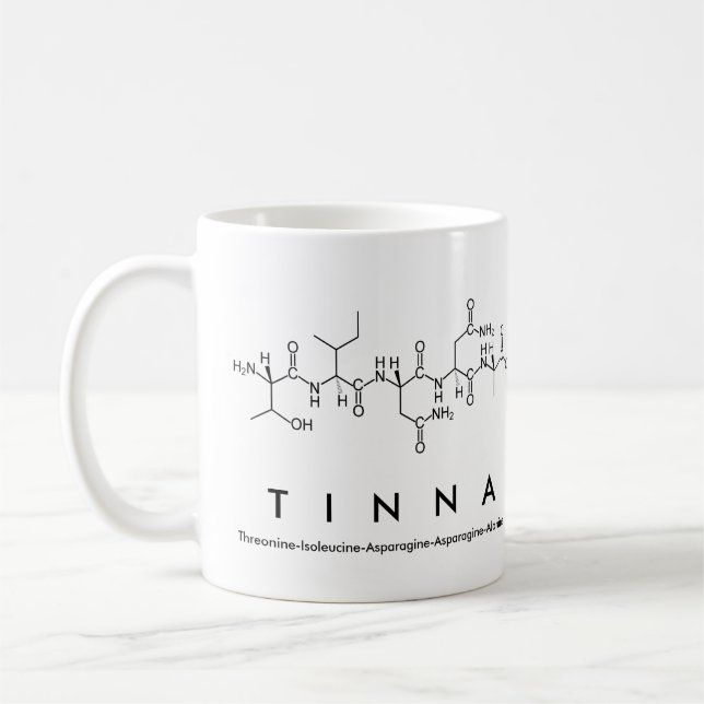 Tinna peptide namn mugg (Vänster)