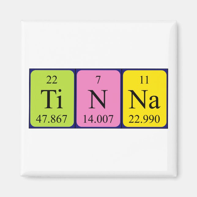Tinna Periodisk bord namn magnet (Framsidan)