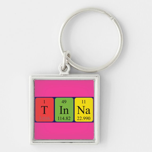 Tinna Periodisk bord namn nyckelring (Framsidan)