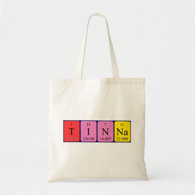 Tinna Periote bord namn tote bag Tygkasse (Framsidan)