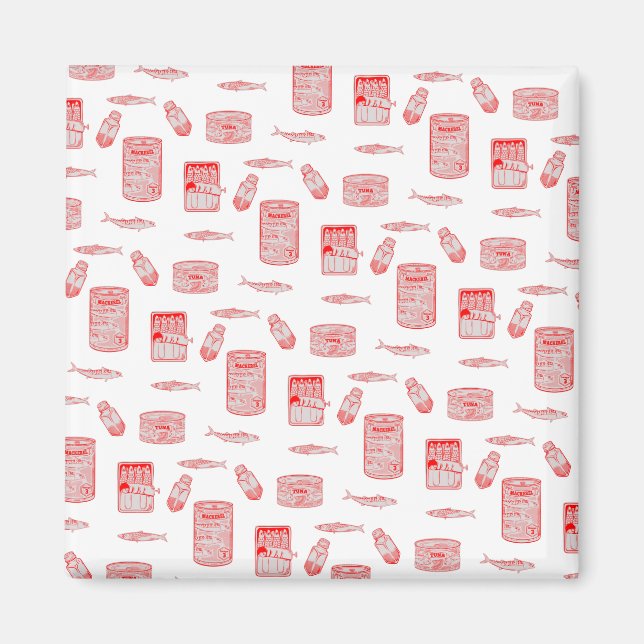 Tinnad fisk Mönster Magnet (Framsidan)