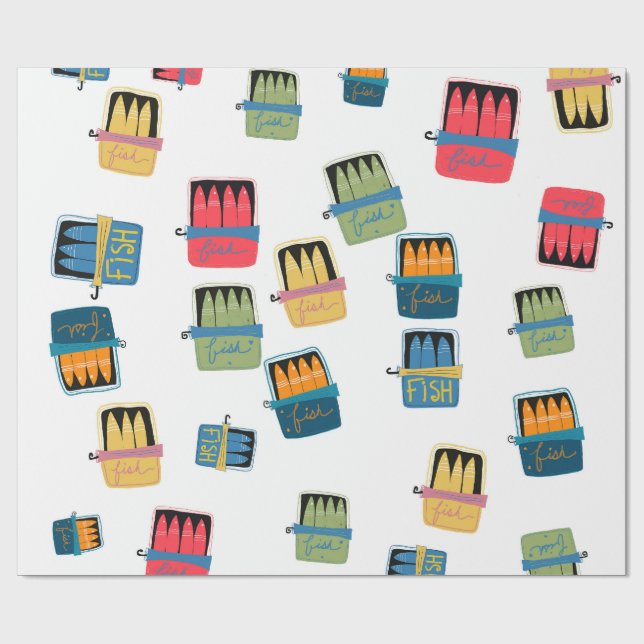 Tinned Fish Wrapping Paper Presentpapper (Platt)