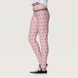 Tinny Polka dots Rosa Grått Leggings