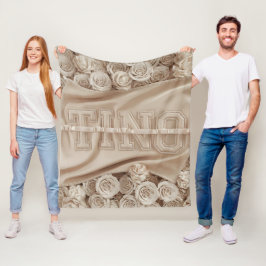 TINO Embroized Ro Blanket Fleecefilt
