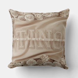 TINO Embroized Ro Dekorativ kudde