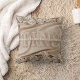 TINO Embroized Ro Dekorativ kudde