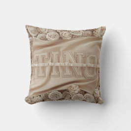 TINO Embroized Ro Dekorativ kudde