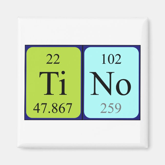 Tino periodisk magnet bord namn (Framsidan)