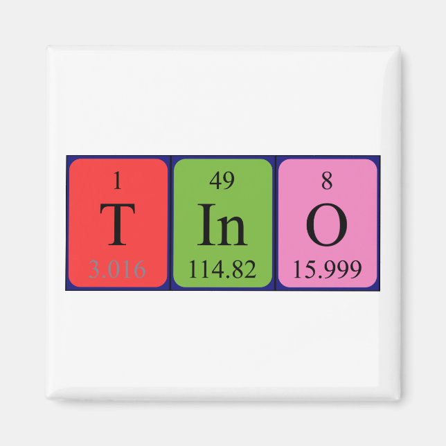 Tino periodisk magnet bord namn (Framsidan)