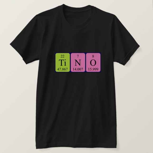 Tino periodisk skjorta bord namn t shirt (Design framsida)