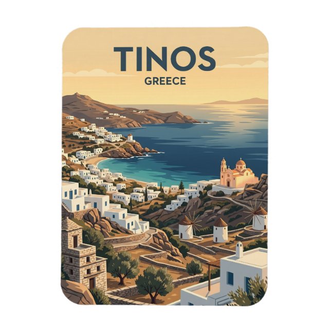 Tinosön Grekland Magnet (Vertikal)