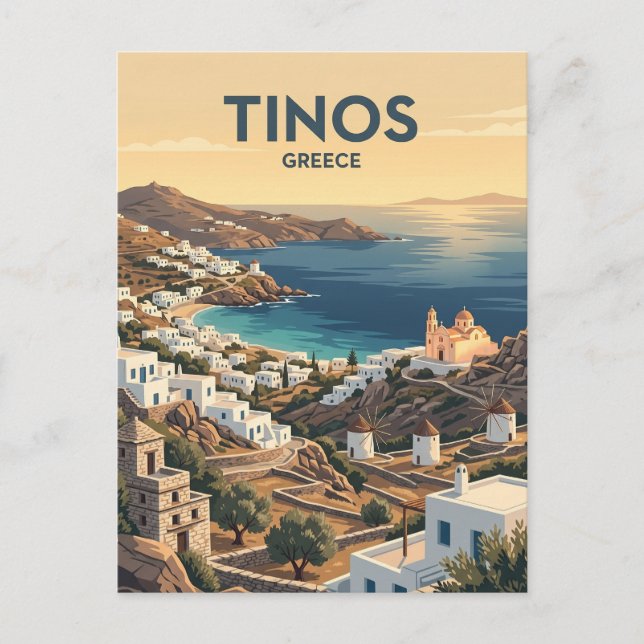 Tinosön Grekland Vykort (Framsida)