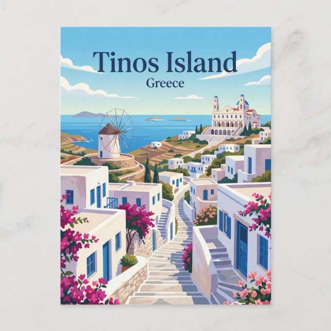 Tinosön Grekland Vykort (Framsida)
