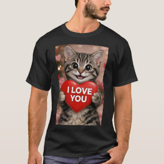 Tinsel den juliga kattungen "Jag älskar dig" T Shirt
