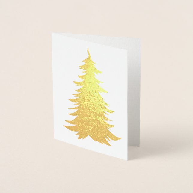 TINSEL Helgdag Card Guld Folierat Kort (Framsida)