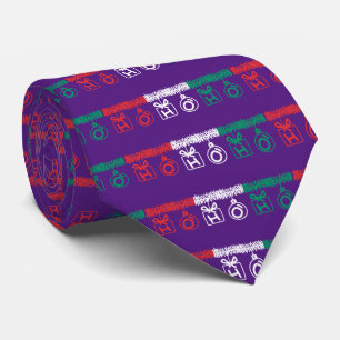 Tinsel HO HO HO (Tri Färg) Slips
