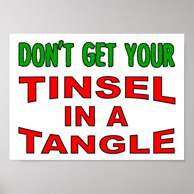 Tinsel i en Tangle Funny Poster (Framsidan)