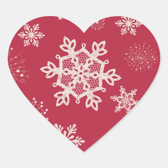 Tinsel Martzkin, julStickers Hjärtformat Klistermärke (Framsida)