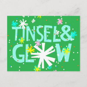 Tinsel och glöd helg vykort
