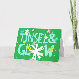 Tinsel och glöd helgkort