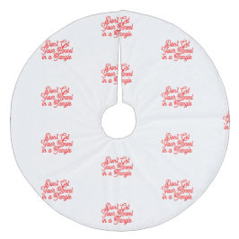 Tinsel Tangle Träd Skirt Julgransmatta Fleece