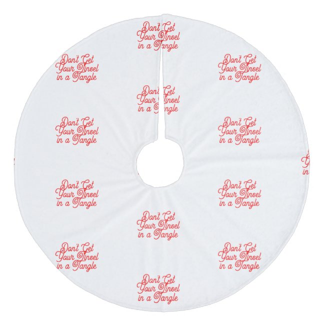 Tinsel Tangle Träd Skirt Julgransmatta Fleece (Framsidan)