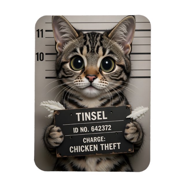 Tinsel the Christmas Kitten Magnet (Vertikal)