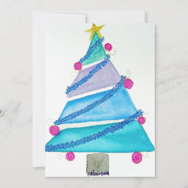 Tinsel Träd Julkort