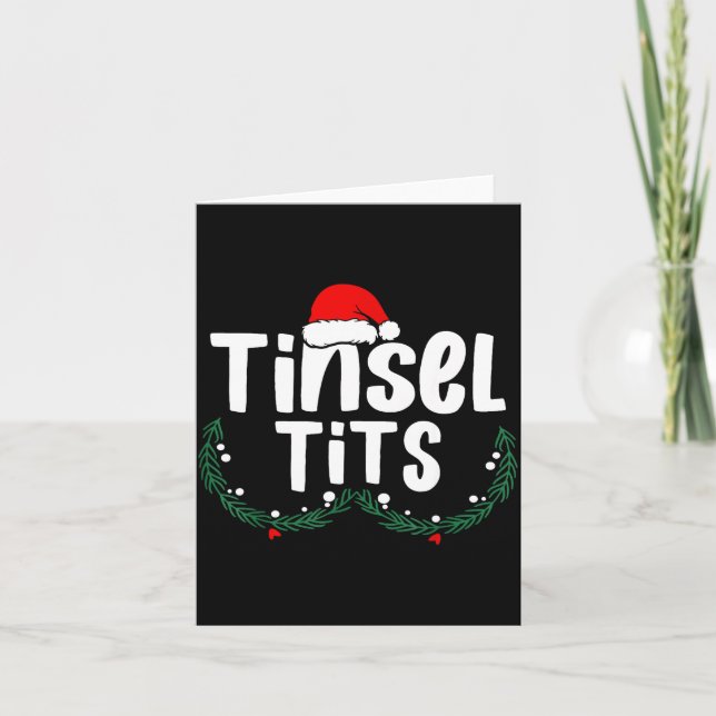 Tinsel Women's Funny Christmas Apparel  Kort (Framsida)