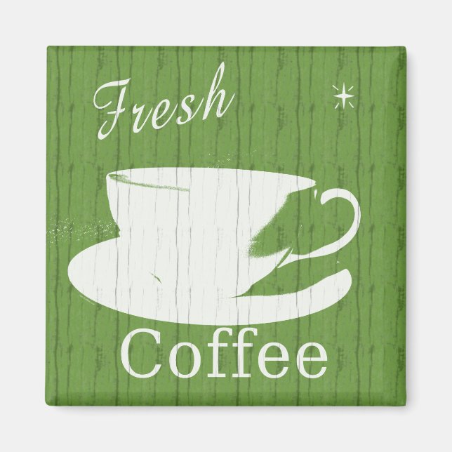 Tintable Weasted Fresh Coffee Sign Magnet (Framsidan)