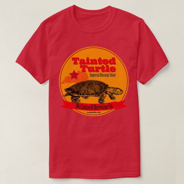 Tintallad Turtle McConnell Brewing Kentucky T T Shirt (Design framsida)