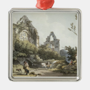 Tintern Abbey, från 'romantiker och pittoreskt Julgransprydnad Metall