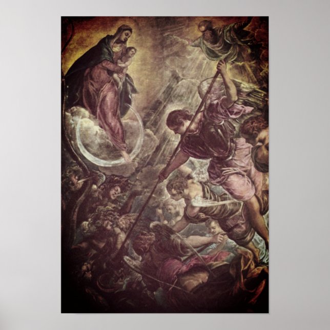 Tintoretto – Archangel Michael Fights Satan Poster (Framsidan)
