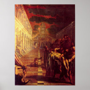 Tintoretto - bärgning av St Mark-liket Poster