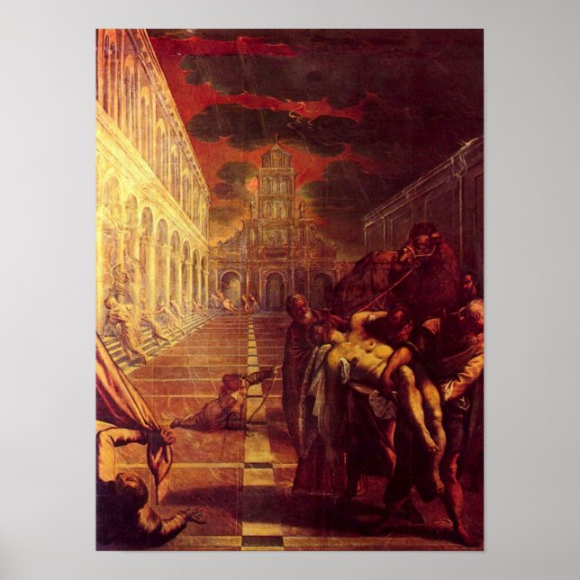 Tintoretto - bärgning av St Mark-liket Poster (Framsidan)